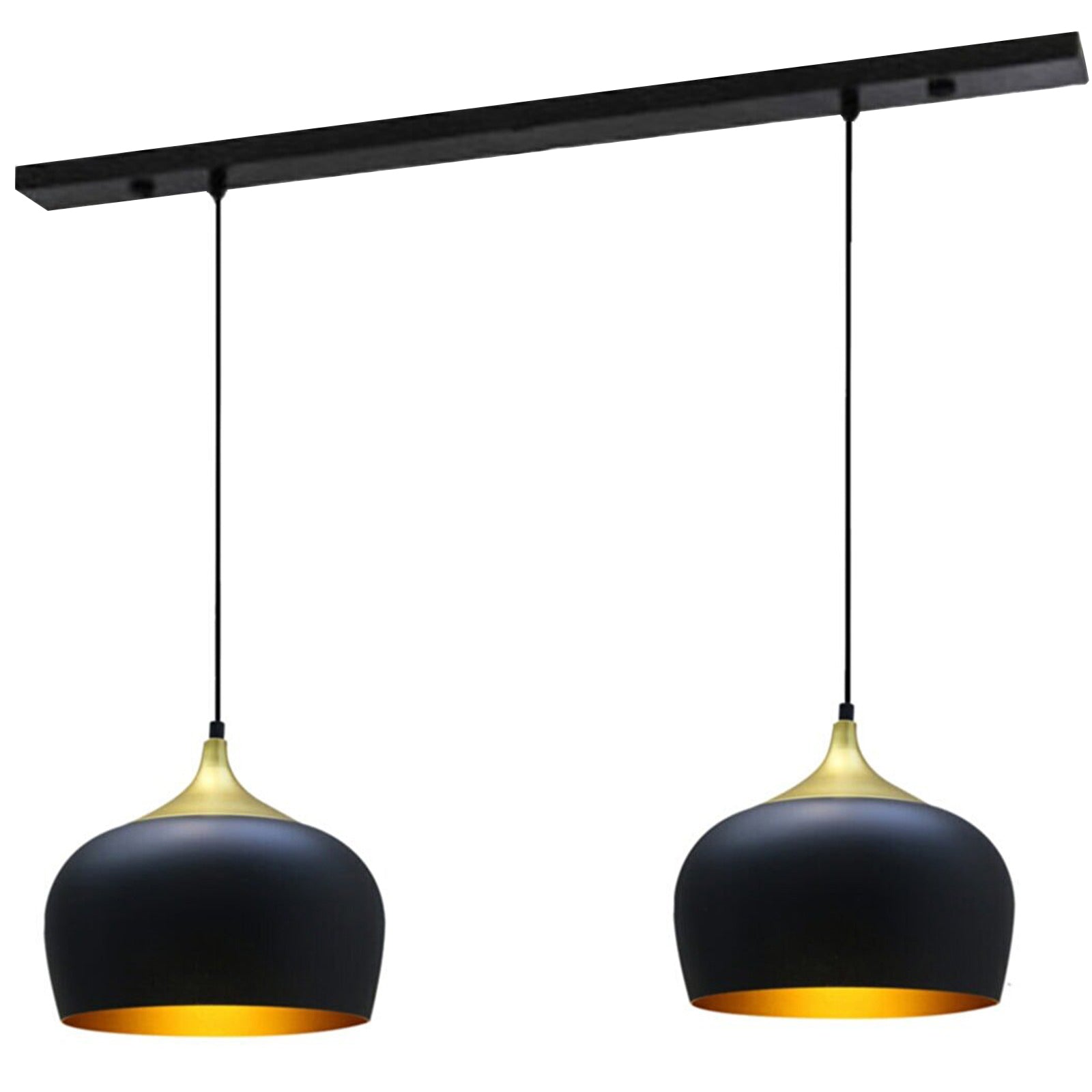 Bamyum Pendelleuchte I Kreis I 2/3 Flammige Schwarz Metall Hängelampe